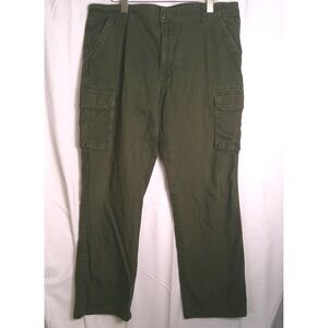 SMITHS WORKWEAR Mens Cargo Pants Green Classic Fit Casual Outdoor Size 40x32
